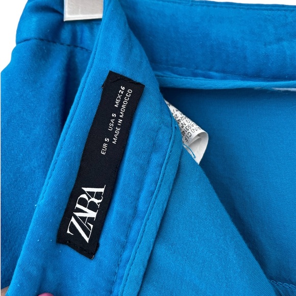 🔻SALE 🦋 NWOT Zara Tiered Ruffle Satin Shimmery Mini Skirt - Picture 5 of 6